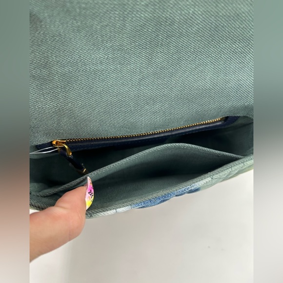 🔥NEW! DIOR•Denim Tie-Dye Cannage Caro Bag Small - Picture 11 of 13